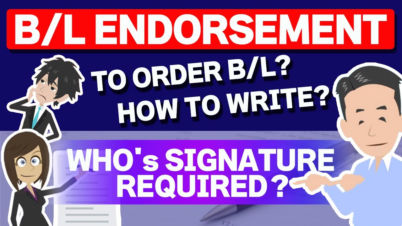 Endorsement Of B/L Explained! Who And How To Sing On The Backside Of B/L?