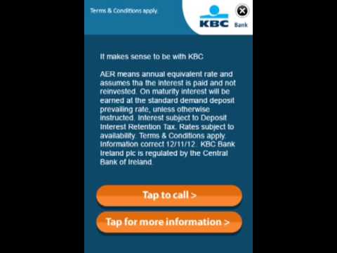 RTÉ News Now App KBC Bank Ireland 'Savings Account' Interstitial