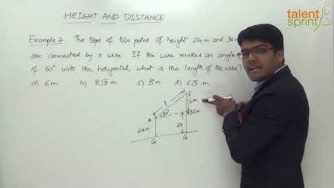 Height and Distance | Example - 2 | Quantitative Aptitude | TalentSprint Aptitude Prep