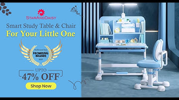 StaraAndDaisy Installation Of Smart Study Table & Chair For Students With Elavted Bookshelves