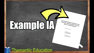 Example IA for IB Psychology - A look at the final product