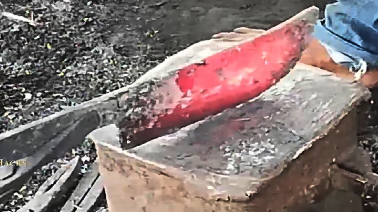 Indian Meat Cutting Knife Making Process Village Style Butcher