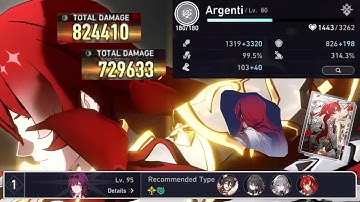 E1S1 Argenti 0-Cycles MoC 12.1 feat. Slow Mei & 3-Actions Bronya and Tingyun - Honkai: Star Rail