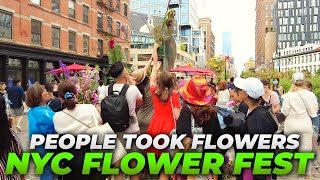 People took ALL the Flowers at the NYC Flower Festival!