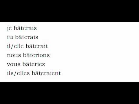 French conjugation = Bâter la voz