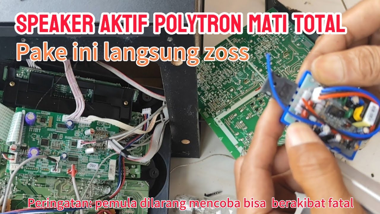 Perbaikan speaker aktif polytron mati total