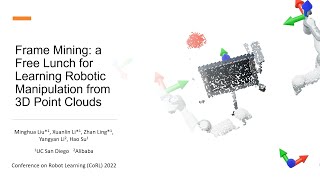 Frame Mining - a Free Lunch for Learning Robotic Manipulation from 3D Point Clouds [CoRL2022]