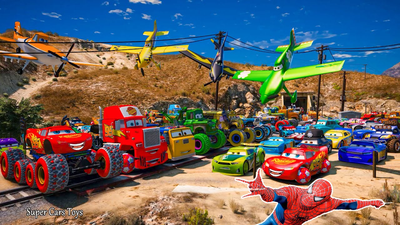 Cars McQueen Monster Truck Pulaski Bubba Wheelhouse Cam Spinner Doug