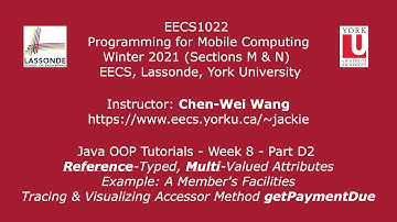 [HD] EECS1022 W21 - Java Tutorials - Week 8 - Part D2 - Tracing - Accessor getPaymentDue