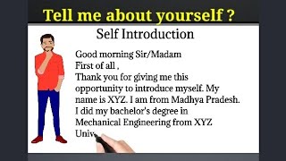 Self Introduction Interview Sample Answer | Tell Me About Yourself Interview Answer English #shorts
