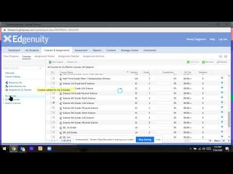 Add Courses and Assignments