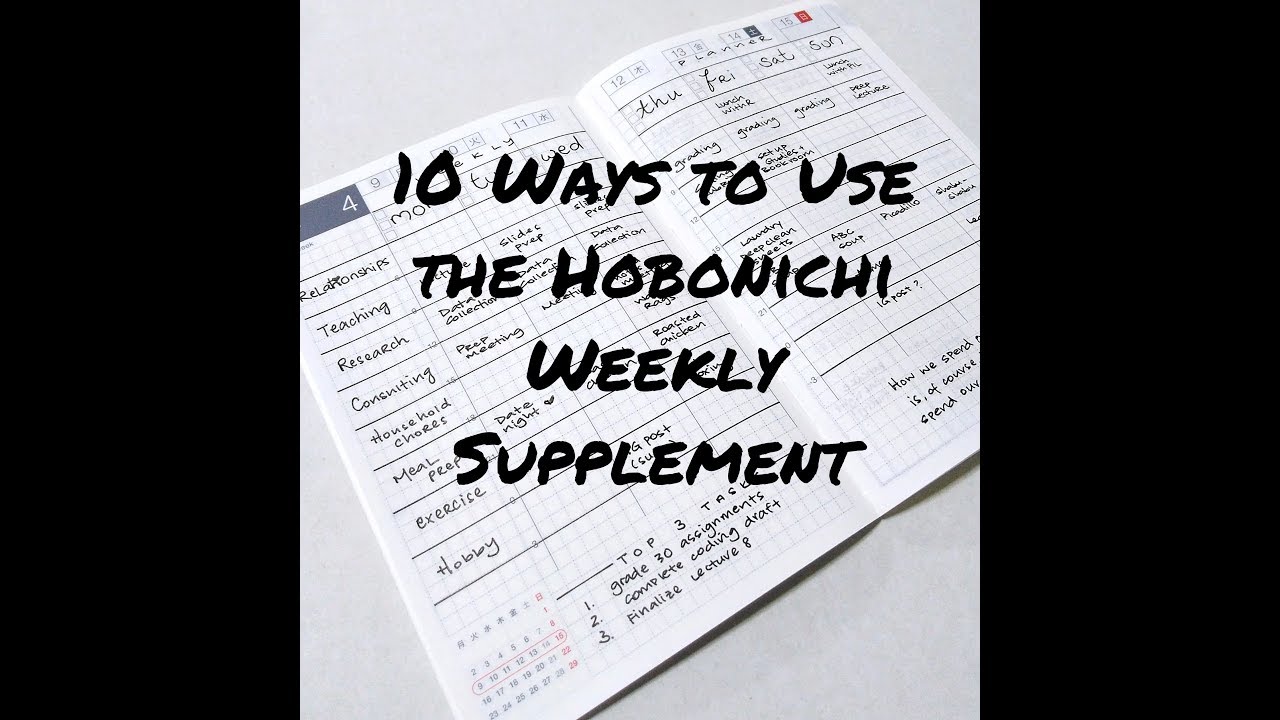10 Ways to Use the Hobonichi Weekly Supplement