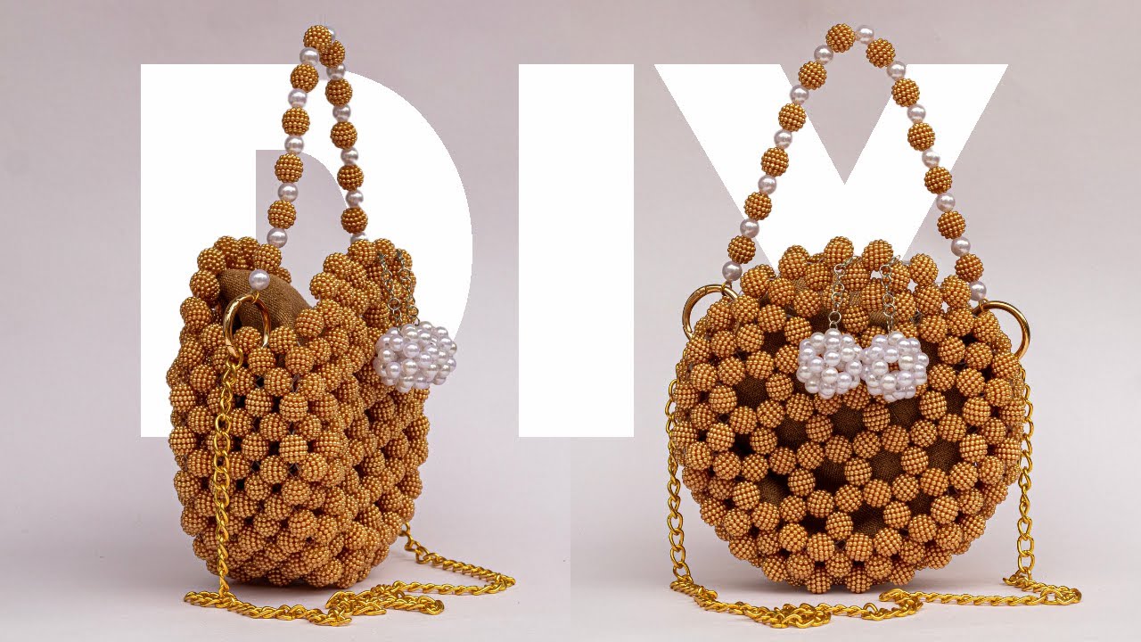 Как сшить потрясающую круглую сумочку, украшенную бисером (простой мастер-класс)