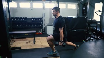 Front Foot Elevated DB Suitcase Knee Over Toe Split Squat