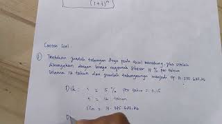 Menghitung modal awal dengan konsep bunga majemuk Menghitung modal awal dengan konsep bunga majemuk