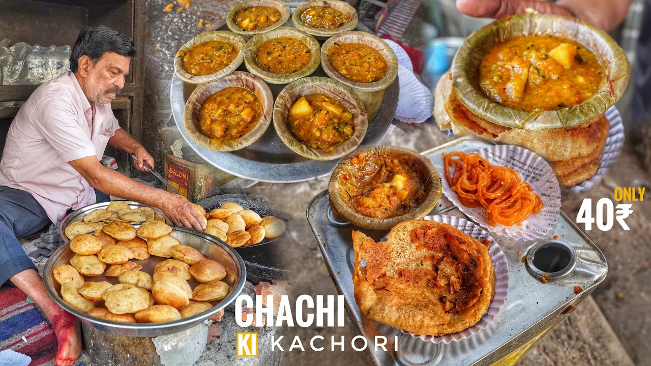 Varanasi Famous Hing Kachori with Kaddu Ki Sabji | Chachi Ki Kachori ...
