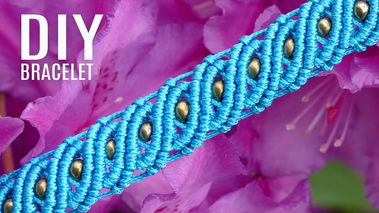 DIY Wavy Macramé Bracelet with Beads | Easy Crafts - YouTube