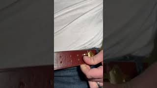 How it works.Genuine leather belt with Littleton buckle
