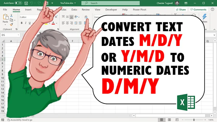Convert Text Dates M/D/Y or Y/M/D to Numeric Dates D/M/Y