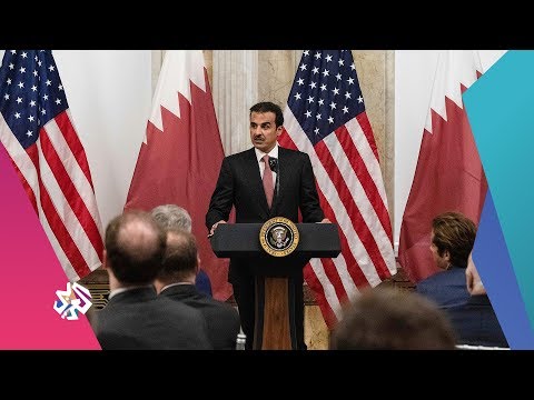 التلفزيون العربي أمير قطر في زيارة للولايات المتحدة يلتقي خلالها الرئيس دونالد ترمب