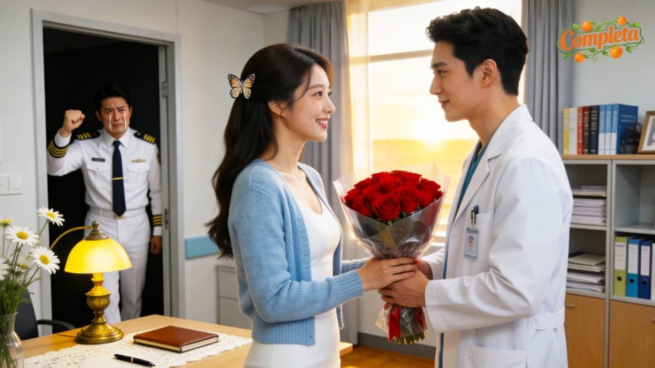 💔O capitão foi frio com a esposa por três anos, mas ao ver o médico charmoso lhe dar rosas, chorou!