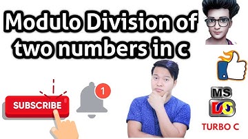 modulo division of two number in c program