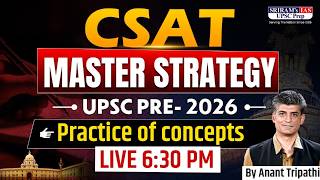 CSAT RC Live 🔴 | Practice of concepts Part-6 (Hindi + English) | UPSC 2026 | 6:30 PM #csat #UPSC2026