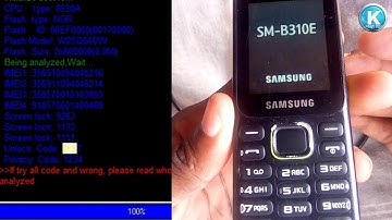 Samsung B310e phone lock Unlock. read without flashing & data loss