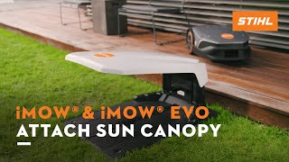 STIHL iMOW® robotic lawn mower I Attaching sun canopy
Protect your iMOW® from intense sunlight and other weather-related influences. The sun canopy is easy to use thanks to its special folding mechanism and can be installed in just a few steps. How exactly? You can find out in this video. These instructions can be used for the iMOW® 3, iMOW® 4, iMOW® 5, iMOW® 6 and iMOW® 7 and its corresponding iMOW® EVO variants.
Learn out more about the iMOW® at stihl.com or your local dealer.
Thanks for watching. If you liked the video, hit the like button and subscribe to our channel!
#lawnmower
#iMOWinstall
#iMOW
#iMOWEVO
#intelligentmowing
#STIHL
#STIHLTechnology STIHL iMOW® robotic lawn mower I Attaching sun canopy