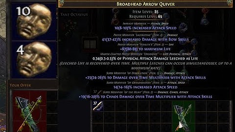 POE: 1 Minute Guide to Crafting a DOT Quiver (◆expensive)