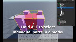 Hold ALT to select individual parts in a model - Roblox Studio