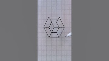 Easy 3d drawing| How to draw 3D cube #shorts #3ddrawing