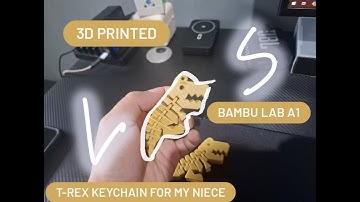 3D PRINTED FLEXY REX KEYCHAIN  FOR MY NIECE !!! by Sander19