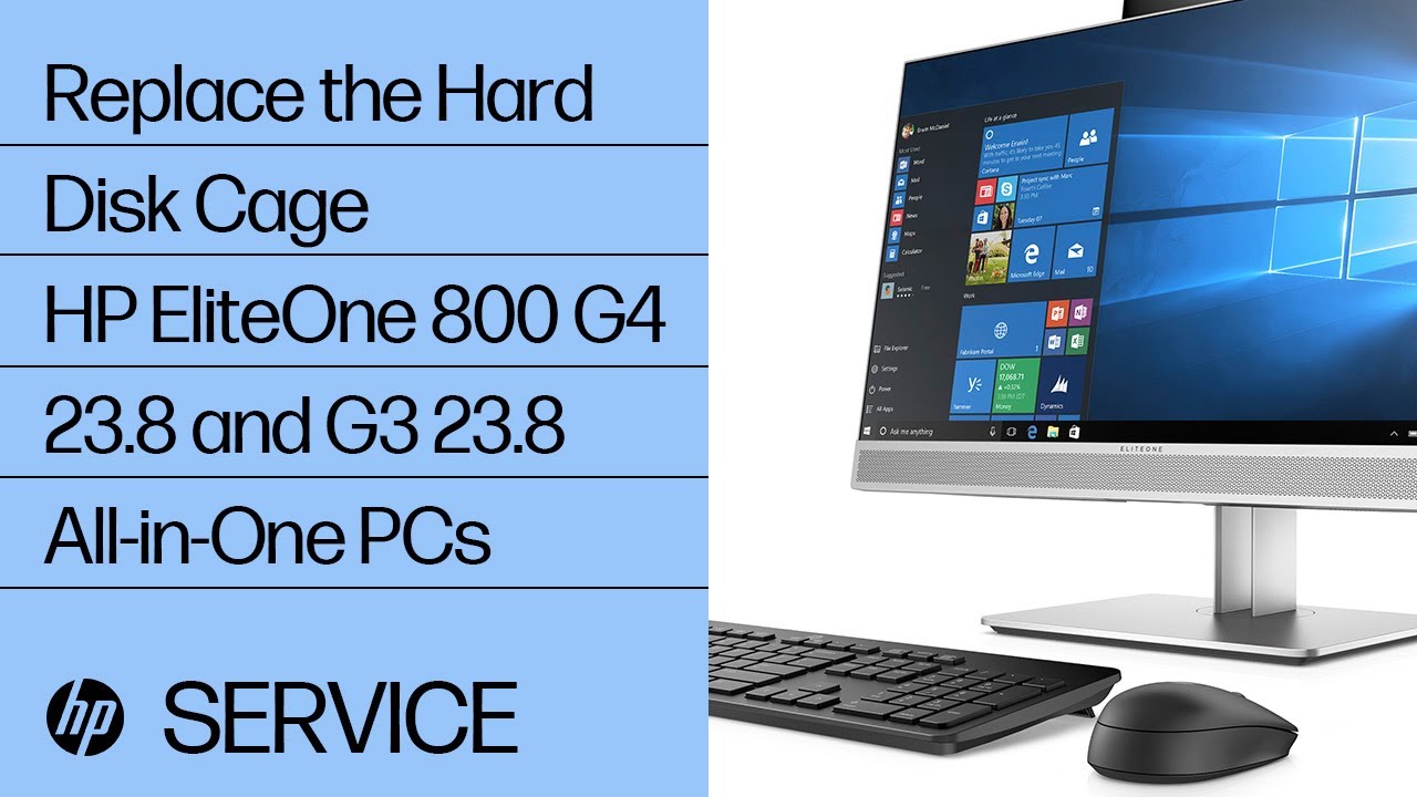 Replace the Hard Disk Cage | HP EliteOne 800 G4 23.8 and G3 23.8 All-in-One  PCs | HP - YouTube