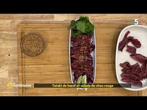 recette-:-tataki-de-bœuf-et-salade-de-chou-rouge---la-quotidienne