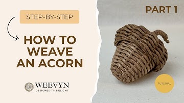 How to Weave a Paper Vine Acorn - Part 1: Bottom Section | Acorn Weaving Tutorial