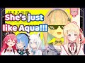 Suisei, Miko, and Fubuki saw Aqua in Otonose Kanade 【Hololive/ENG Sub】