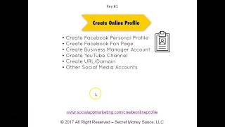 Key #1 Create Online Profile