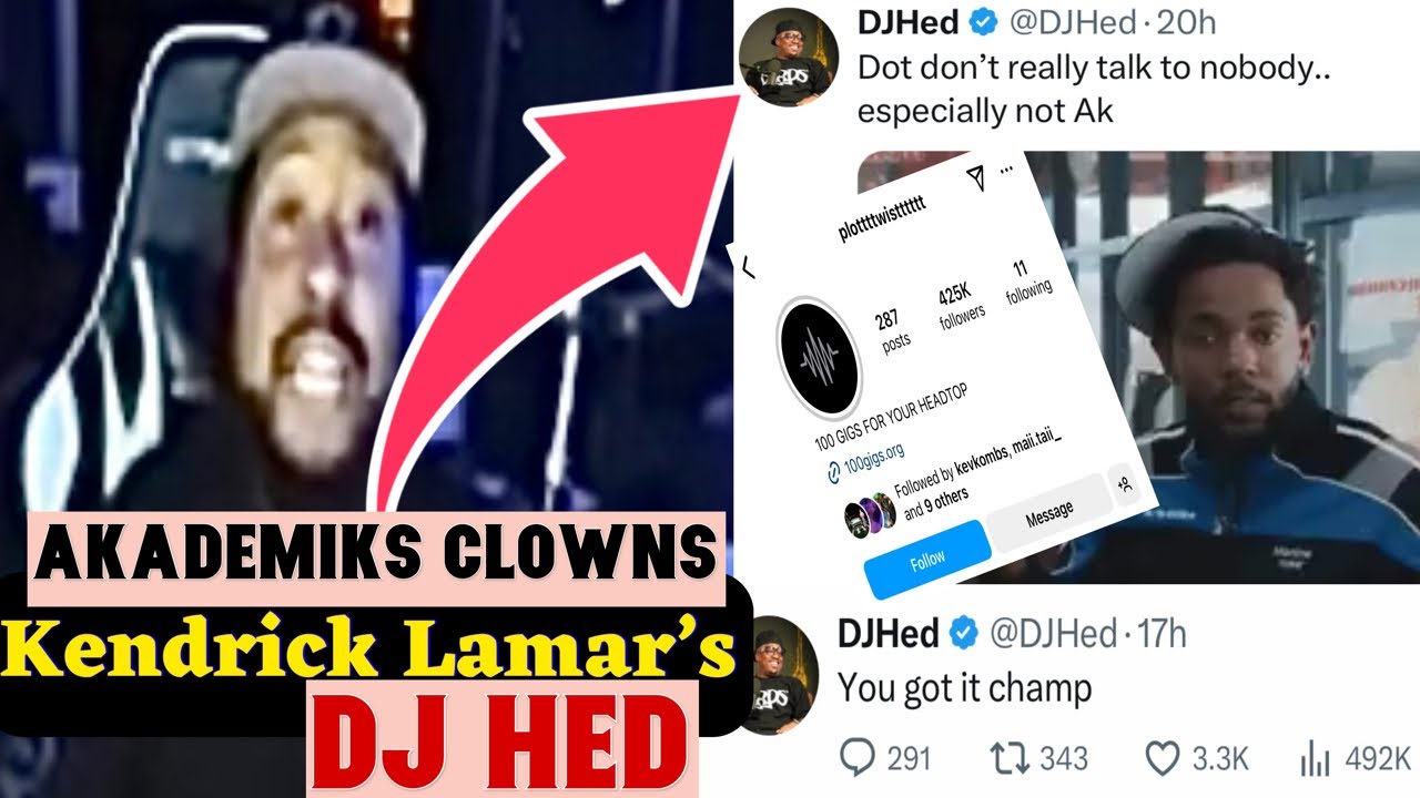 Akademiks crashes out on Kendrik Lamar's Dj Hed - YouTube