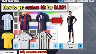 How to import any club kits in DLS21 | How to get custom kit url from website | dls21 kits download screenshot 3