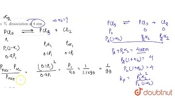 PCl_(5) is 10% dissociated at 1 atm. What is % dissociation at 4 atm . PCl_(5)(g)hArr PCl_(3)(g)...