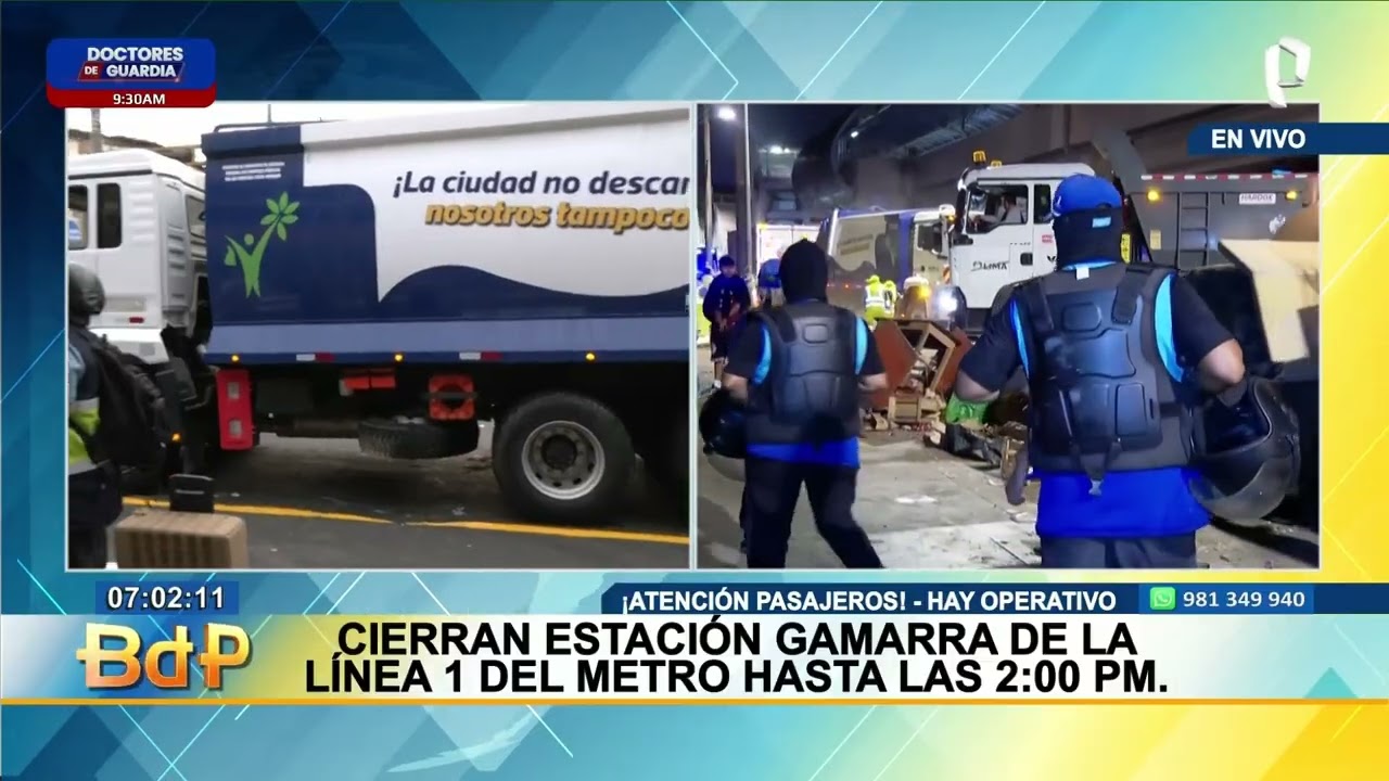 ¡Atención pasajeros! Cierran estación Gamarra de la Línea 1 del Metro hasta las 2:00 p.m. (1/2)