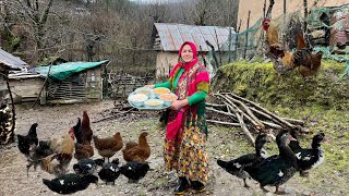 Cooking Noodles in the Oven on a Rainy Day and taking Care of the Sheep