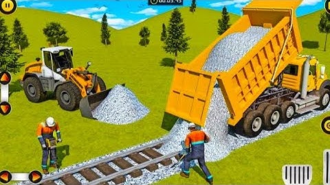 Train Track builder simulator - city construction jcb game  3d - Android gameplay. #2