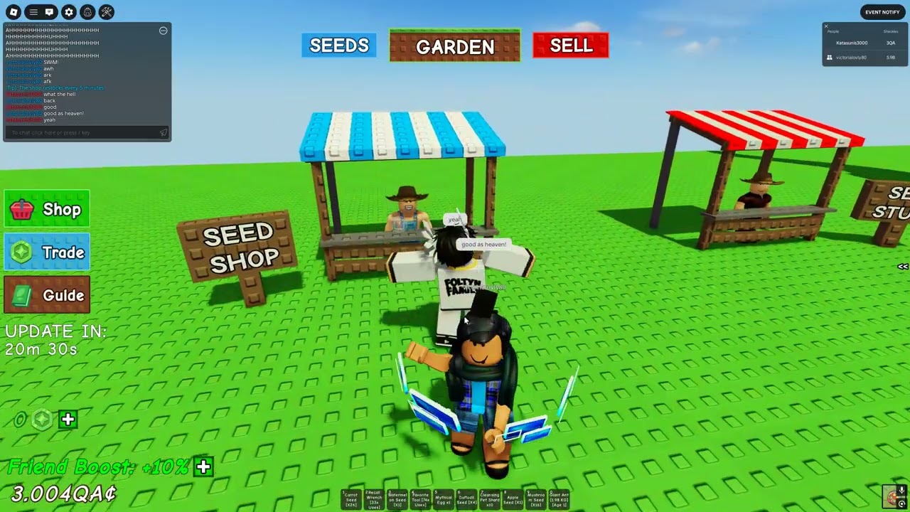 playing admin abuse  grow a garden