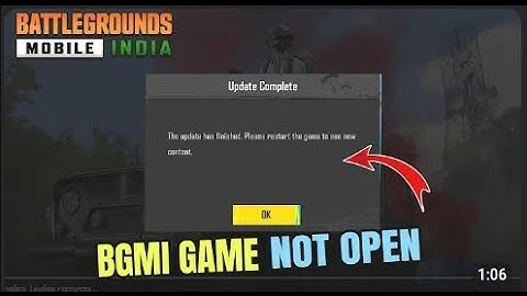 today bgmi not opening problem solution how the update has finished please restart see new content