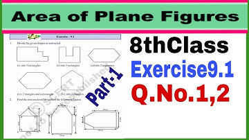 8th Class, Area of plane Figures, Exercise 9.1, Q.No.1,2