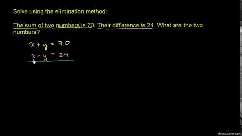 Addition elimination method 4