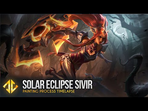 Solar Eclipse Sivir - League of Legends Splash Art Painting Process