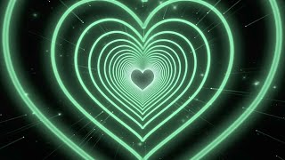 Green Heart Background💚Love Heart Tunnel Background Video Loop | Heart Wallpaper Video
